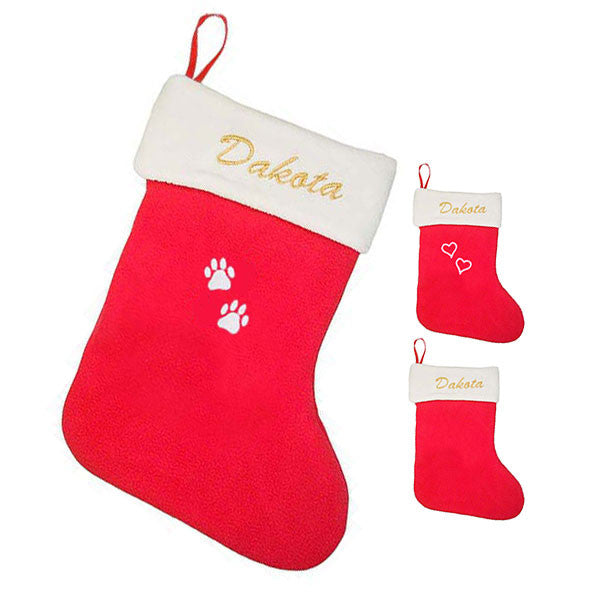 Custom Embroidered Holiday Pet Stocking | Dog Gifts | Pet Gifts, - Lucky Pet